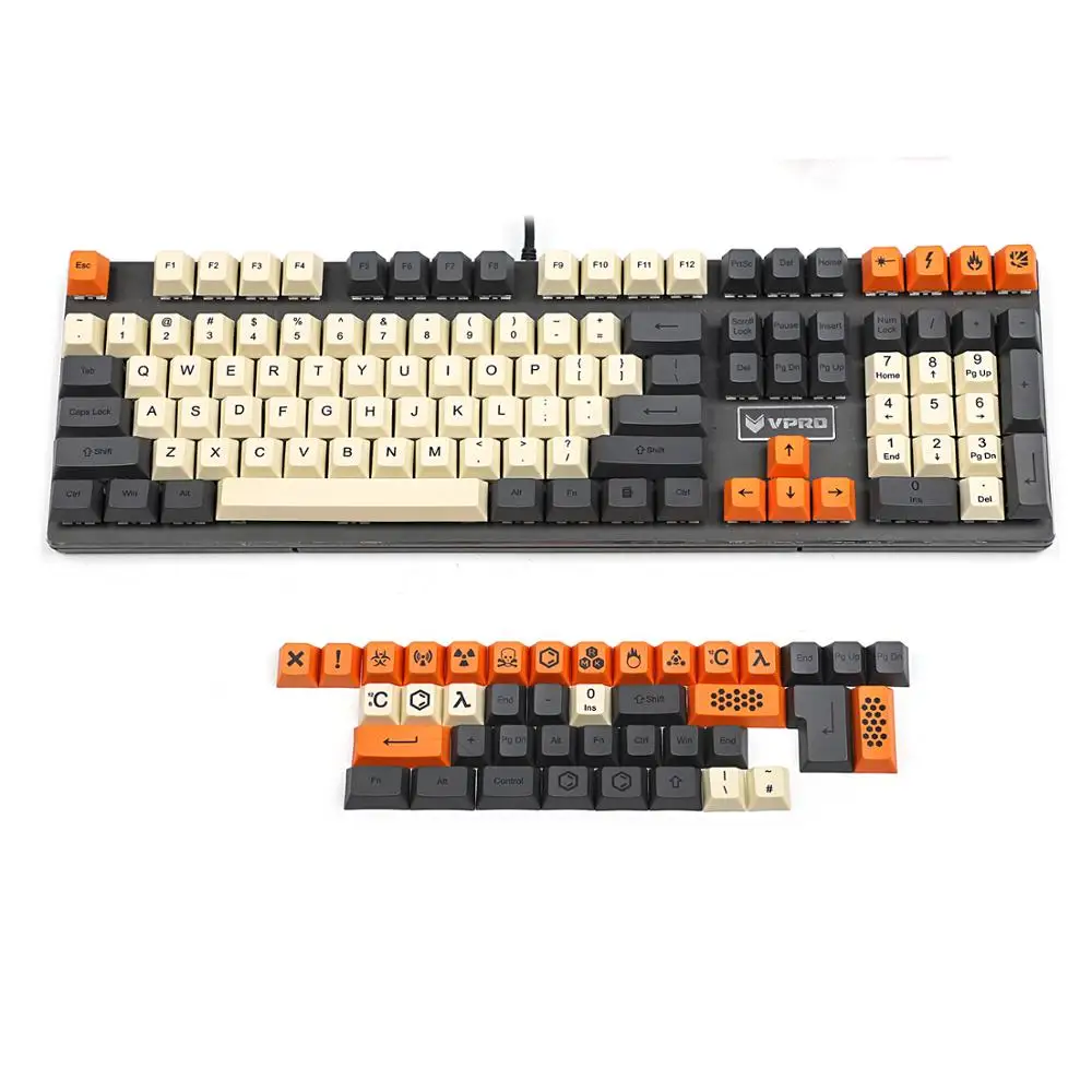 Вишневый профиль краситель Sub Carbon PBT полный Keyset для MX механическая клавиатура Filco