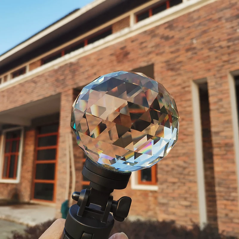 Photography Light Prism Ball with Mini Tripod stand and 1/4 inch Screw Base Optical Glass Crystal Rainbow Maker | Инструменты