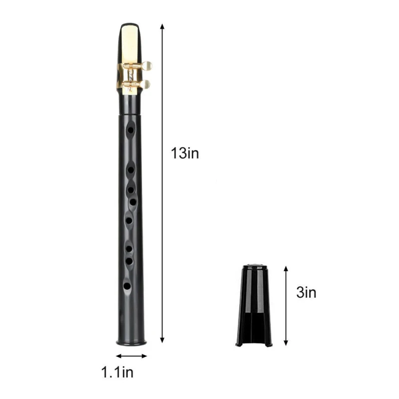 

Black LittleSax Mini Sax Portable C Key Saxophone ABS Lightweight Sax Musical Instruments with Carrying Bag for Begginer