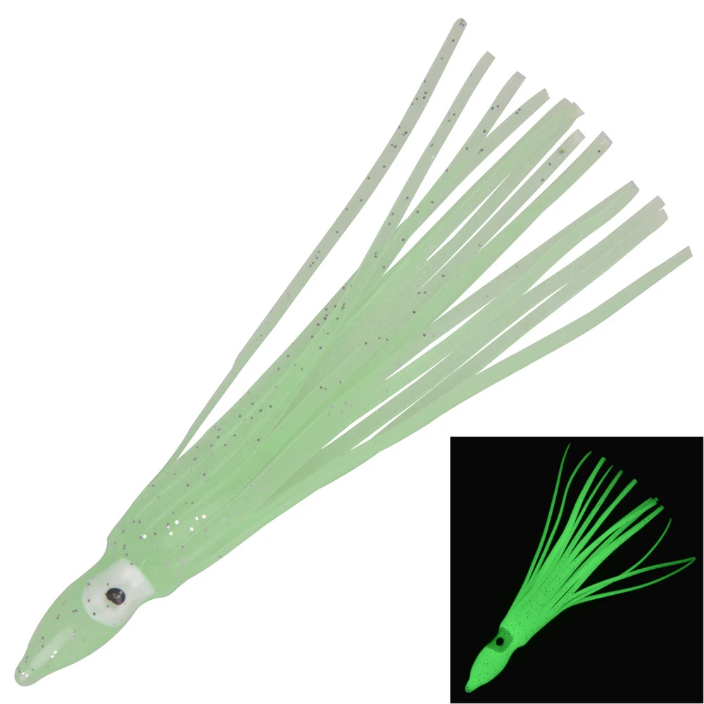 120pcs Fluorescent Squid Skirts Jig Bait Luminous Octopus Lures