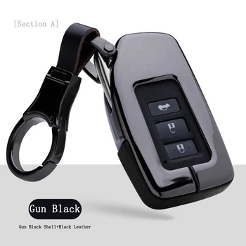 

Zinc Alloy+Leather Splicing Key Case Key Cover Protect Bag For Lexus IS200t/IS300/RC200t/RC300/RCF/RX350 LS CT 450H 300H Styling