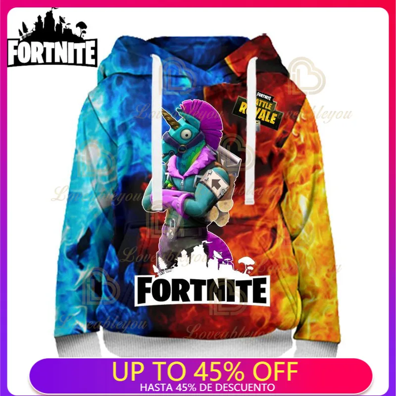 Толстовка Victory Royale свитшот Детская толстовка с 3D принтом игры Fortnite детская одежда