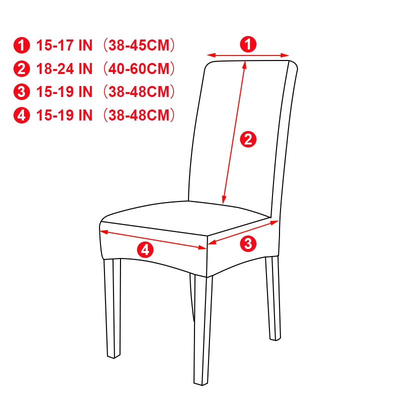 Чехлы для обеденных стульев для кухни, столовой, спандекс, эластичный чехол для украшения и защиты стула