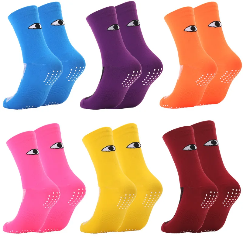 Mejores Ofertas Calcetines de ciclismo con diseño de ojo colorido para hombre y mujer, medias transpirables antideslizantes para bicicleta, calcetines de deporte para exteriores mmQKMlOd7E7