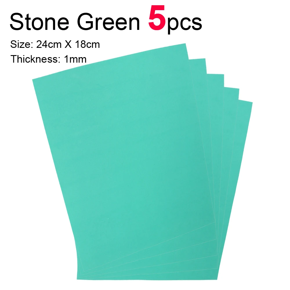 Stone Green 5pcs ICERIO, 5 шт., 1 мм, тонкая муха, EVA foam paper, плавающая пена, полоски для бункера, сухая муха, Caddis, крыло, материал корпуса - Цвет: Stone Green 5pcs