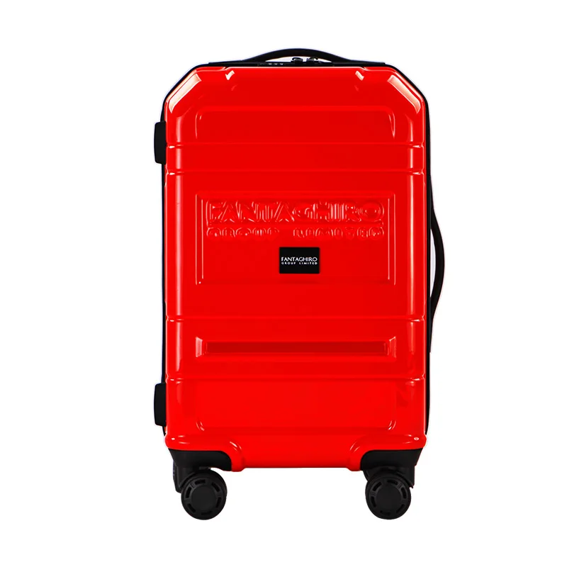 Red Модный чемодан-Спиннер со встроенным замком TSA, 20 дюймов - Цвет: Red