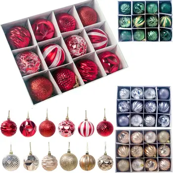 

For Home Christmas Decorations Gift 12pcs/lot 55mm Christmas Tree Decor Ball Bauble Xmas Party Hanging Ball Ornament Decorations