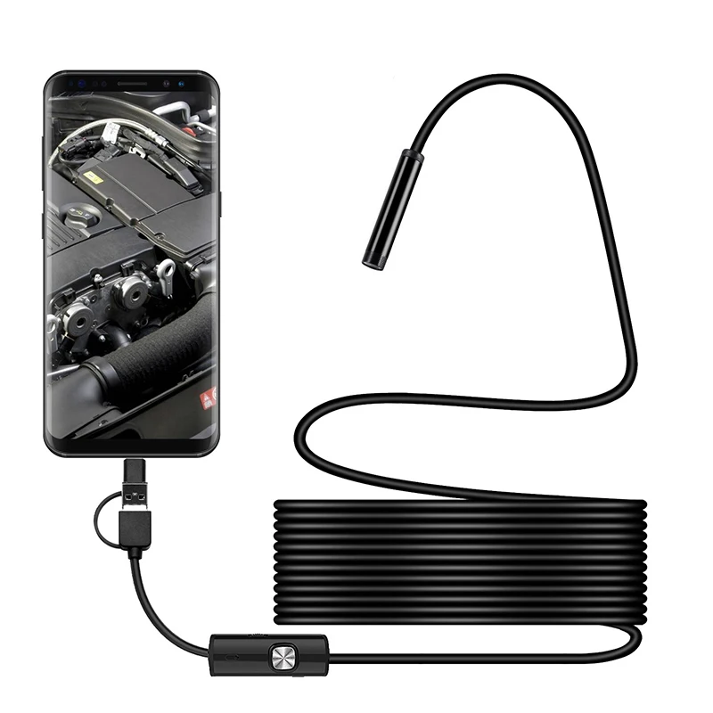 

720P 6 LED 8mm Lens 2/3.5/5M Android USB Endoscope Camera IP67 Waterproof Inspection Borescope Tube Camera for Android phone PC