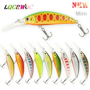 

NEW Mini Minnow Fishing lure 5cm Bait Lifelike swing small fish Hard deep diving lures High Quality vibration japan ima 50ss hot