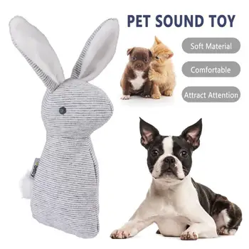 

Pet Puppy Chew Squeaky Plush Sound Rabbit Toy Dog Molar Bite Resistant Cleaning Teeth Cat Toy