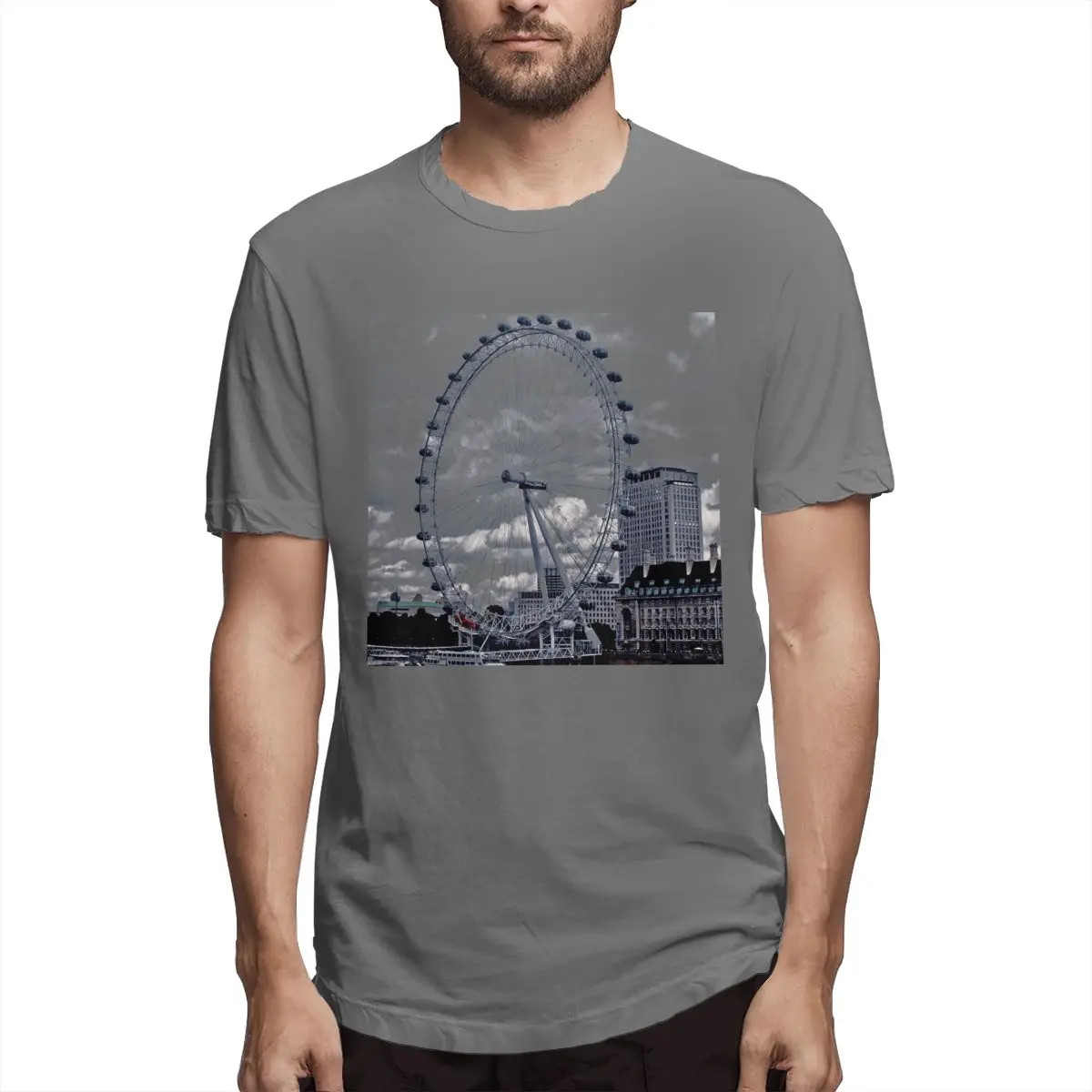 NOISYDESIGNS Men's T-shirts 2019 London Eye Printed Short Sleeve Tshirts Summer Tops Tees Casual Boys Cotton Camiseta Masculina NOISYDESIGNS Men's T-shirts 2019 London Eye Printed Short Sleeve Tshirts Summer Tops Tees Casual Boys Cotton Camiseta Masculina