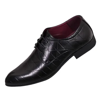 

Plussize men's shoes young men's pointed shoes Luxury Business Oxford Leather Shoes Men Breathable Rubber Formal Dress Shoes Mal