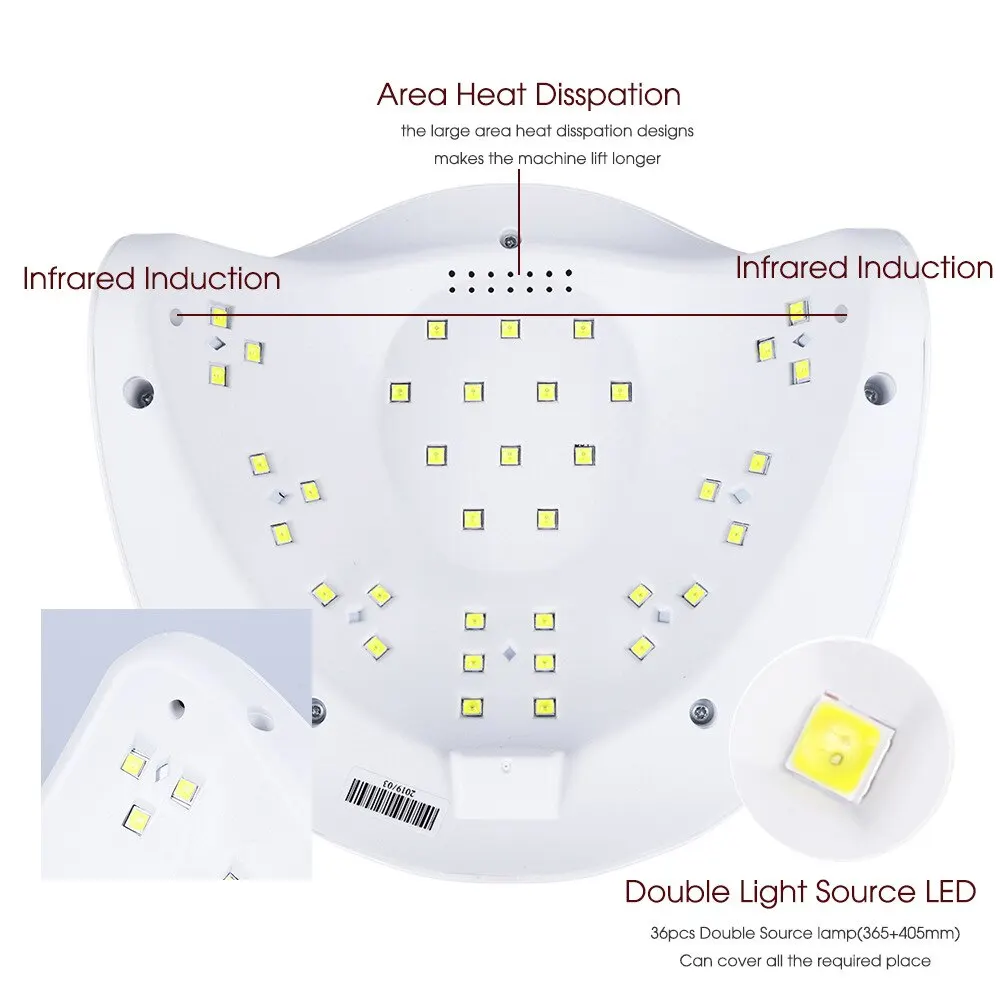 SUNX 48 Вт 54 Вт Сушилка для ногтей УФ светодиодный Гель-лак отверждения лампы с нижней 30 s/60 s таймер ЖК-подсветка витрины для ногтей сушилка Новинка