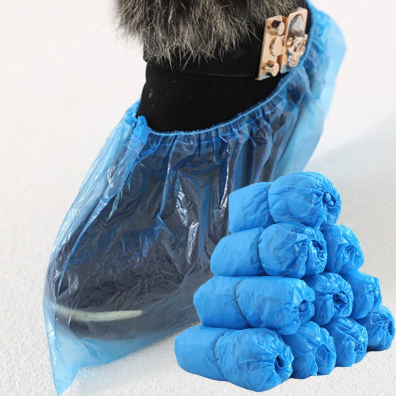 500pcs Disposable Plastic Shoe Covers Waterproof Boot Covers
