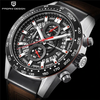 

Casual Fashion Men's Watch PAGANI Design Luxury Leather Waterproof Men For Watches Business Sports Chronograph Relogio Masculino
