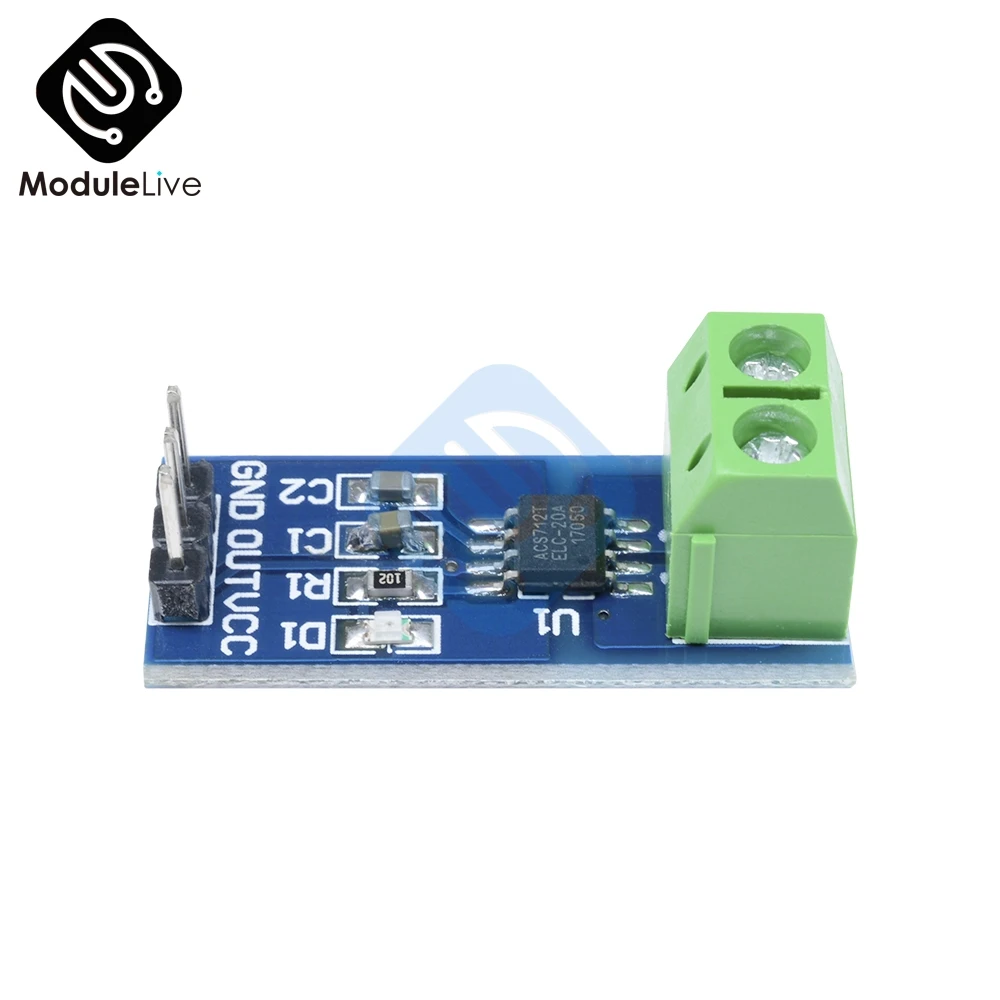 Модуль датчика тока Холла 20A ACS712 модель 20A ACS712 20A для Arduino