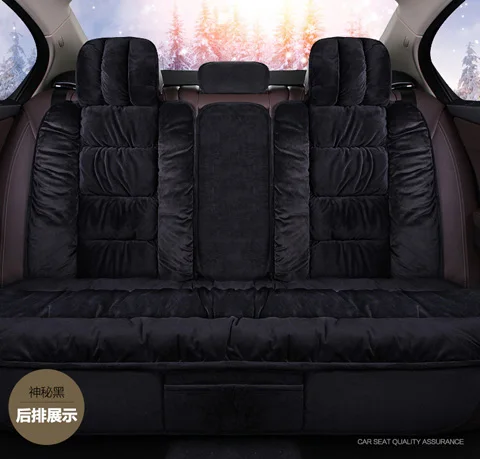 Black Back Новое поступление сохраняющая тепло зимняя подушка для сиденья автомобиля не двигается универсальный чехол для автомобильных сидений чемодан не скользит - Название цвета: Black Back