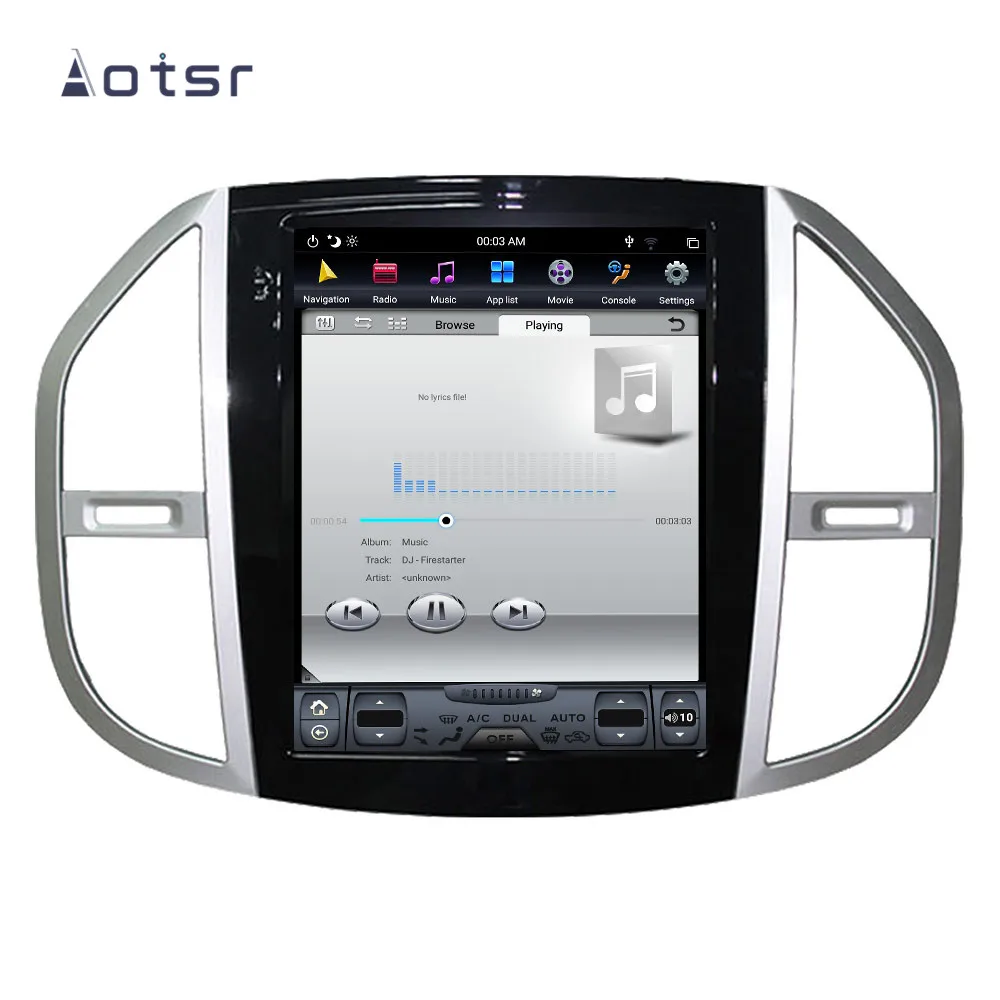 Clearance Aotsr Tesla 12.1“  Vertical screen Android 8.1 Car DVD Multimedia player GPS Navigation For BENZ VITO 2014+ built-in carplay 3