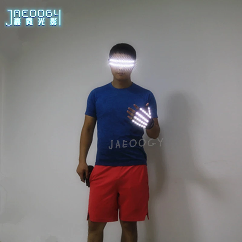 Светодиодный светящийся перчатки на Хэллоуин для рождественской вечеринки