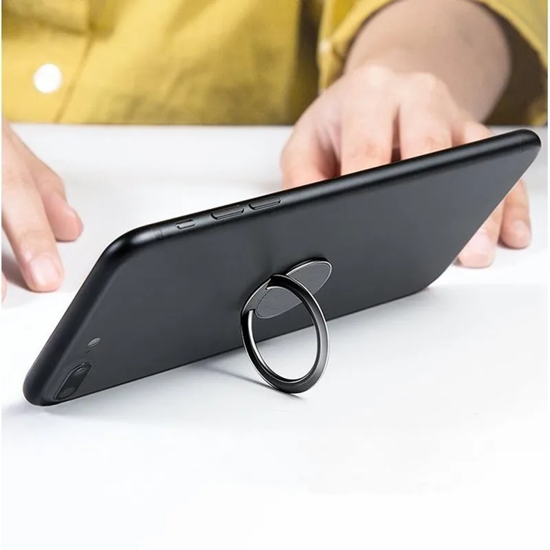 Ultra-thin metal Stent Accessories Mobile Phone Holder Stand Finger Ring Magnetic For iphone 8 7 6 xiaomi mi8 5 plus Smartphones