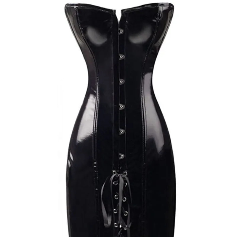 S-6XL-Sexy-push-bra-shape-body-slim-Bustiers-pvc-Faux-Leather-corset-dress-Overbust-Corsets (5)