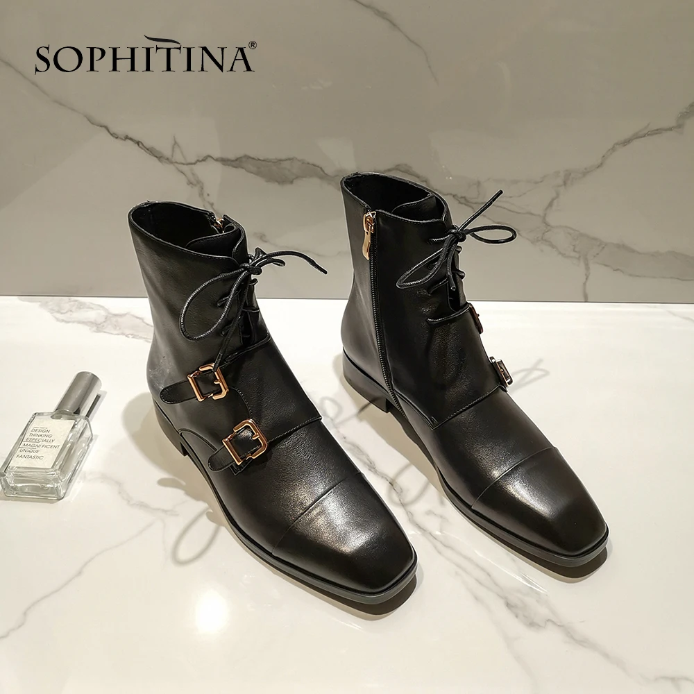 SOPHITINA модные туфли лодочки особой модели Ботинки высокого качества Из коровьей