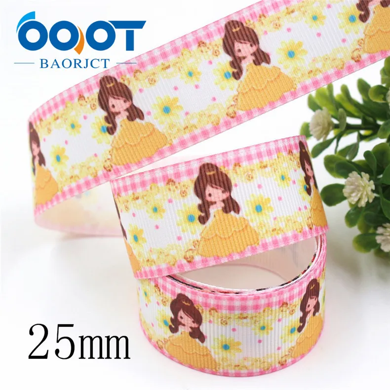 I-19920-2219 OOOT BAORJCT I-19920-2214, 25 мм, 10 ярдов мультфильм тепловой передачи печатных корсажные ленты, лук крышка DIY аксессуары украшения - Цвет: I-19920-2219
