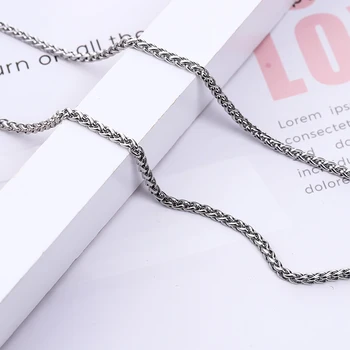 

Low price 3mm stainless steel keel chain necklace accessories 316 stainless steel fashion men's necklace accessories sexy punk t