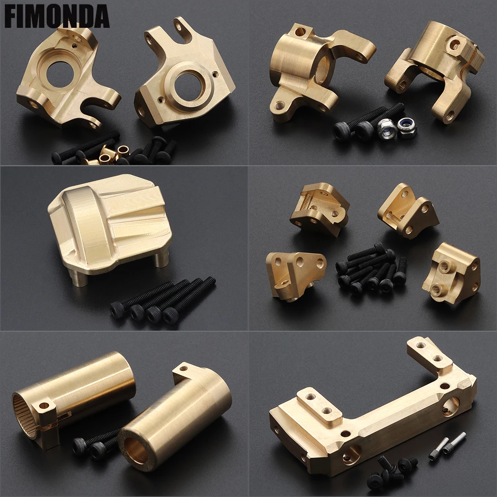 Heavy Duty Brass Front Steering Knuckles Carrier Weights for 1:10 Axial SCX10 II 90046 RC Crawler Car Upgrades 