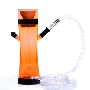 

KyqRtz Mini cup shape acrylic water bottle shi sha hookah set with smoke pipe、hookah hose 、LED light and hookah accessories