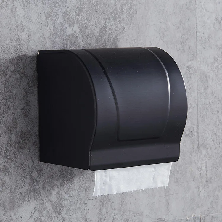 

Bathroom Waterproof Tissue Box Hole Punched Toilet Paper Box Household Alumimum Toilet Paper Box Wall Hangers