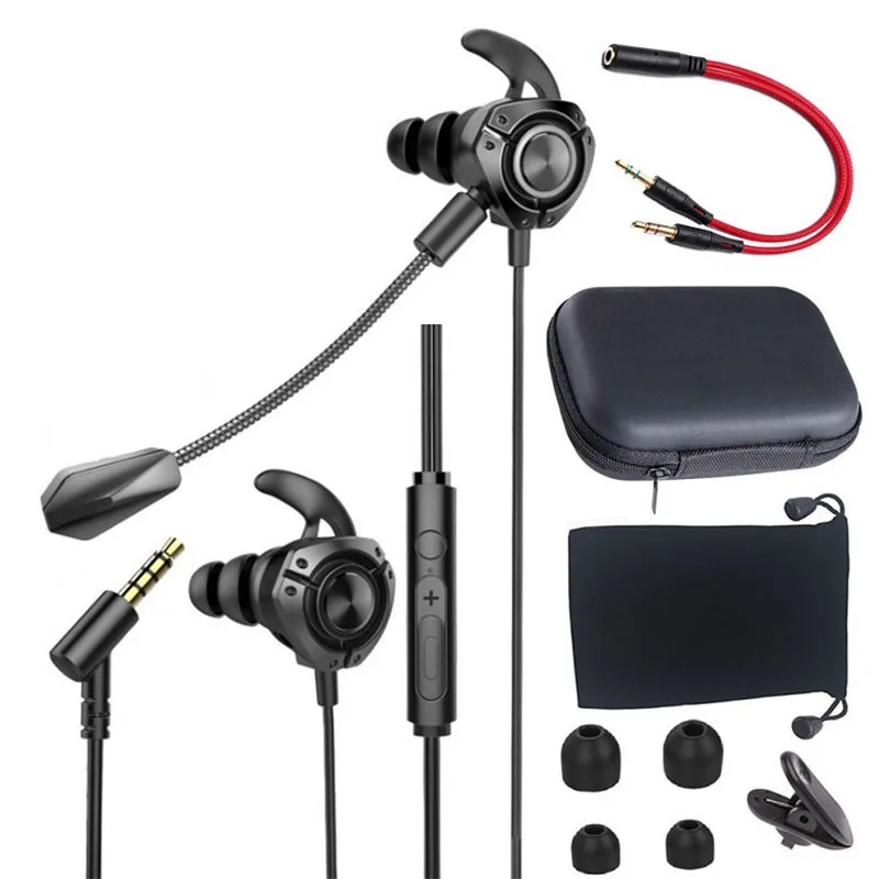 Gaming Headset Wired Gamer Earbuds 3 5mm Plug Earphone Noise Cancelling Stereo with Detachable Mic Headset for Phone PC PS4 Xbox