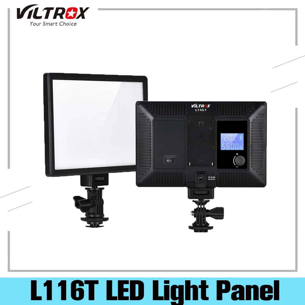 Светодиодная мини лампа VILTROX L116T для видеокамеры Canon Nikon Sony DSLR Youtube|light on camera|led video