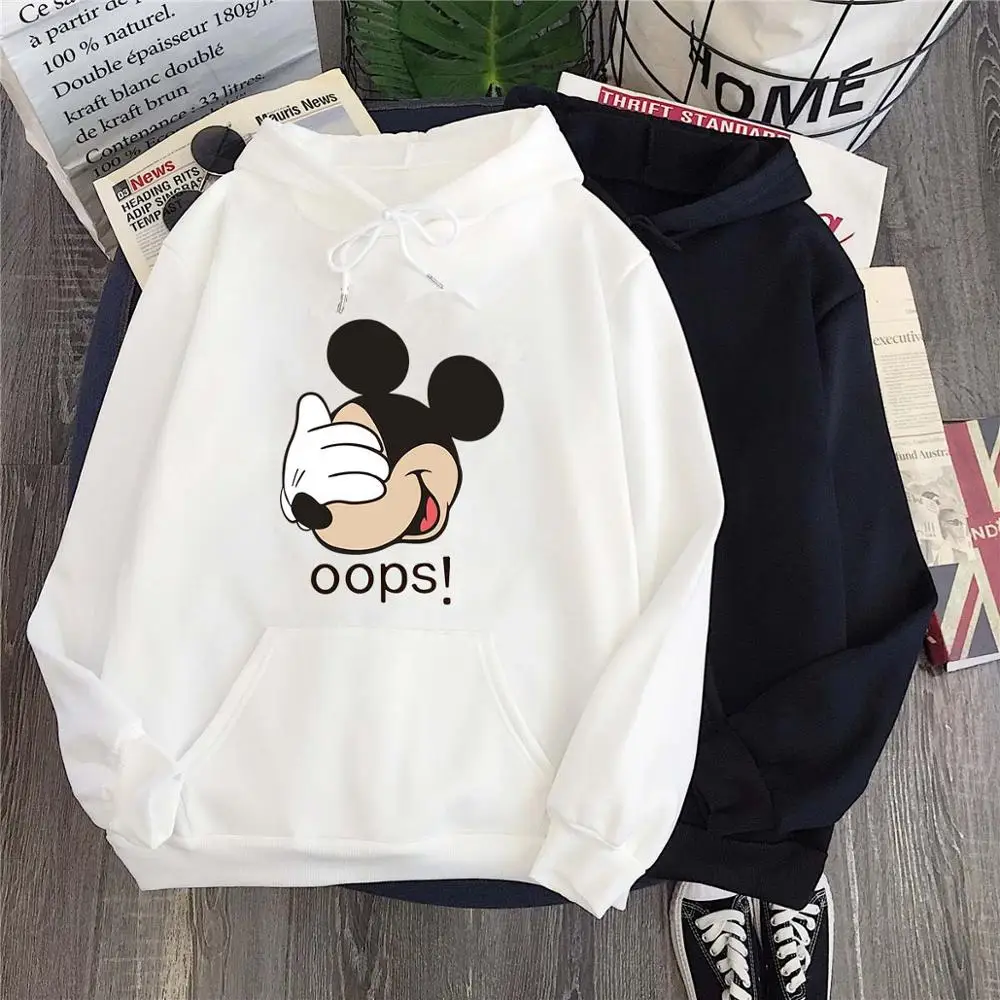 

Sweatshirts Cartoon Women Hoodies Fashion Large Plus Size Female Printed Casual Pullover Women's Hoodie Warm Pullover Top 2020