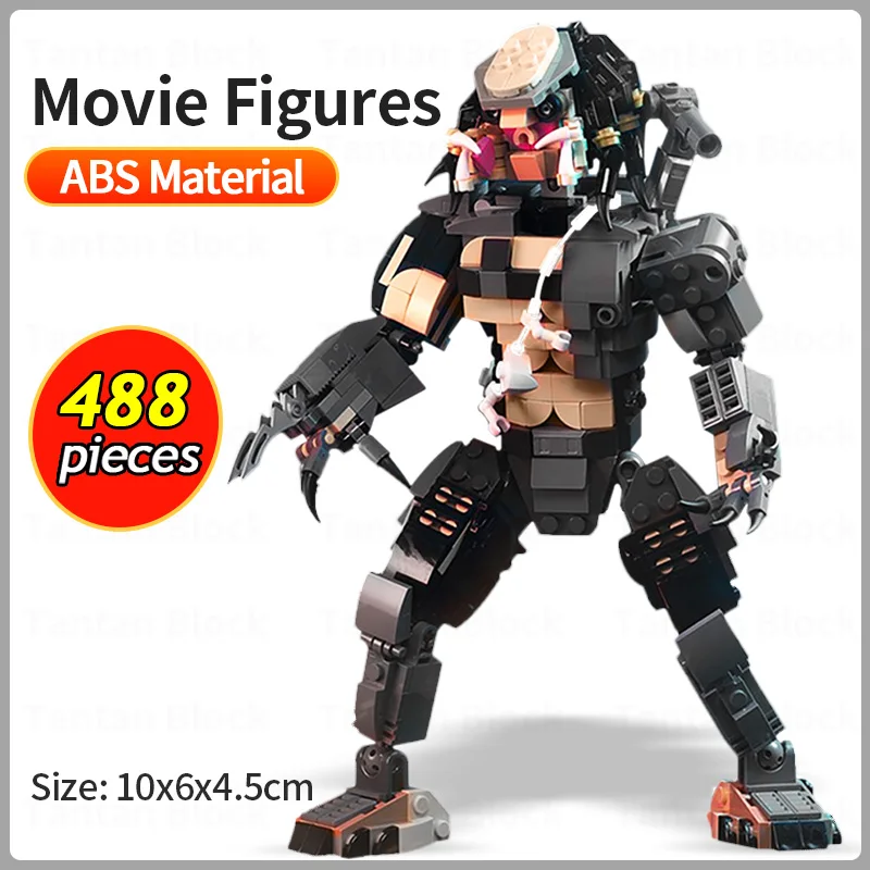 

Classic Movie Action Figures Alien-Warrior Building Blocks MOC Predatored Model Bricks Kids DIY Assembled Educational Toys Gifts