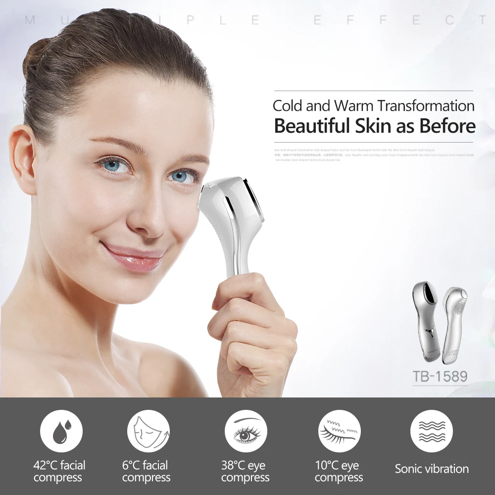 TOUCHBeauty 2в1 звуковой массажер для лица горячий и крутой антивозрастной ручной глаз