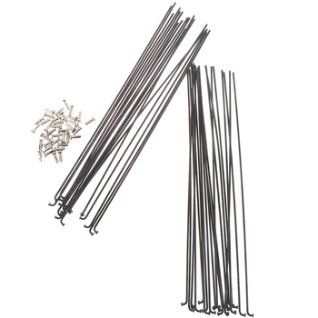 

High Strength Bicycle Spokes 253mm-259mm 36 Pcs Bike Steel Spokes Black Colour