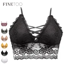 Сексуальное нижнее белье, кружевной бюстгальтер без косточек, цветочный бюстгальтер с мягкими чашечками, женские бюстгальтеры с глубоким v-образным вырезом, беспроводное нижнее белье, S-XL, 6 цветов, женский сексуальный бюстгальтер