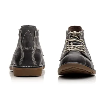 

Retro British Mens 2020 Casual Ankle Boots Antiskid High Quality Real Leather Shoes Round Toe Man Footwear Work Safety Botas