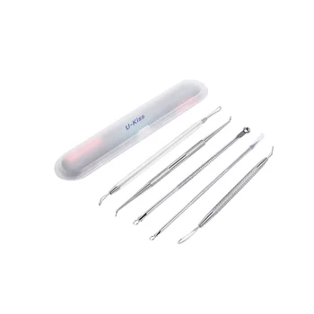 

U-Kiss 5 pcs Healthy Blackhead and Blemish Remover Acne Needles Kit Surgical Steel Safe Sterilization Prevent Corrosion