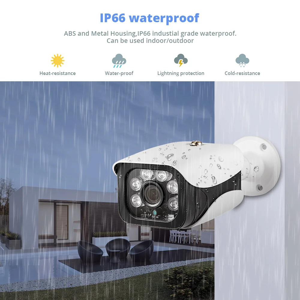 US $31.70 KERUI 5MP H265 POE IP Camera AI Human Face Detection System Home Security CCTV Surveillance Work With NVR IP66 Outdoor Camera