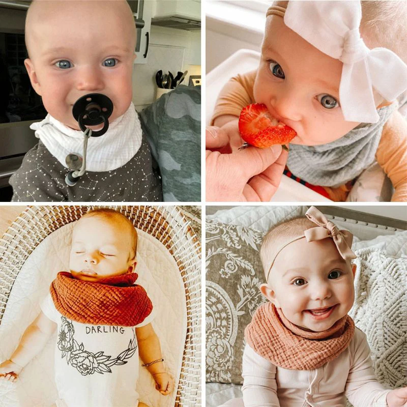 5 pieces/lot Baby Bibs Triangle Kids Cotton Bibs Saliva Towel Baby Boys Girls Feeding Apron Cotton Bandana Bibs