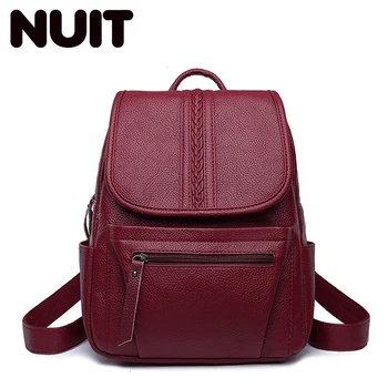 

Women Leather Backpacks High Quality Large Capacity Travel School Back Pack Female Mochila Ladies Bagpack Vintage Backpack