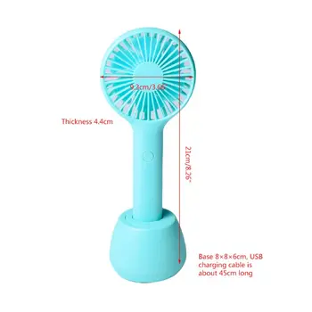 

Mini Portable Handheld Fan 180 Degree Rotation Desktop USB Cooling Fan Cooler with Base 3 Adjustable Wind Speed for Travel Use