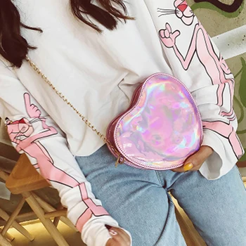 

Colorful Love Heart Shoulder Bag Clutch Women Shoulder Messenger Crossbody Bag Women Girls Ladies Shoulder Bag Birthday Gift