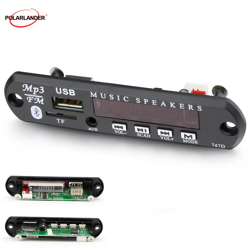 WMA AUX Bluetooth TF USB 3,5 мм аудио ресивер FM-радио MP3 плеер декодер 12V автомобильный комплект mp3-плеер доска DIY для Динамик стерео