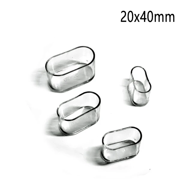 Oval Pipe hole Plug silicone chair leg cap Sock table foot Dust cover anti slip Furniture Leveling Feet Floor Protector Pad10pcs C 20X40MM