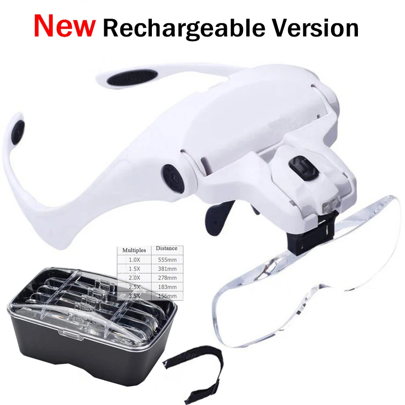 5-Lens-Adjustable-Headband-Magnifying-Glass-Magnifier-With-LED-Light-lamp-Magnifying-Glasses-For-False-Lashes收徒