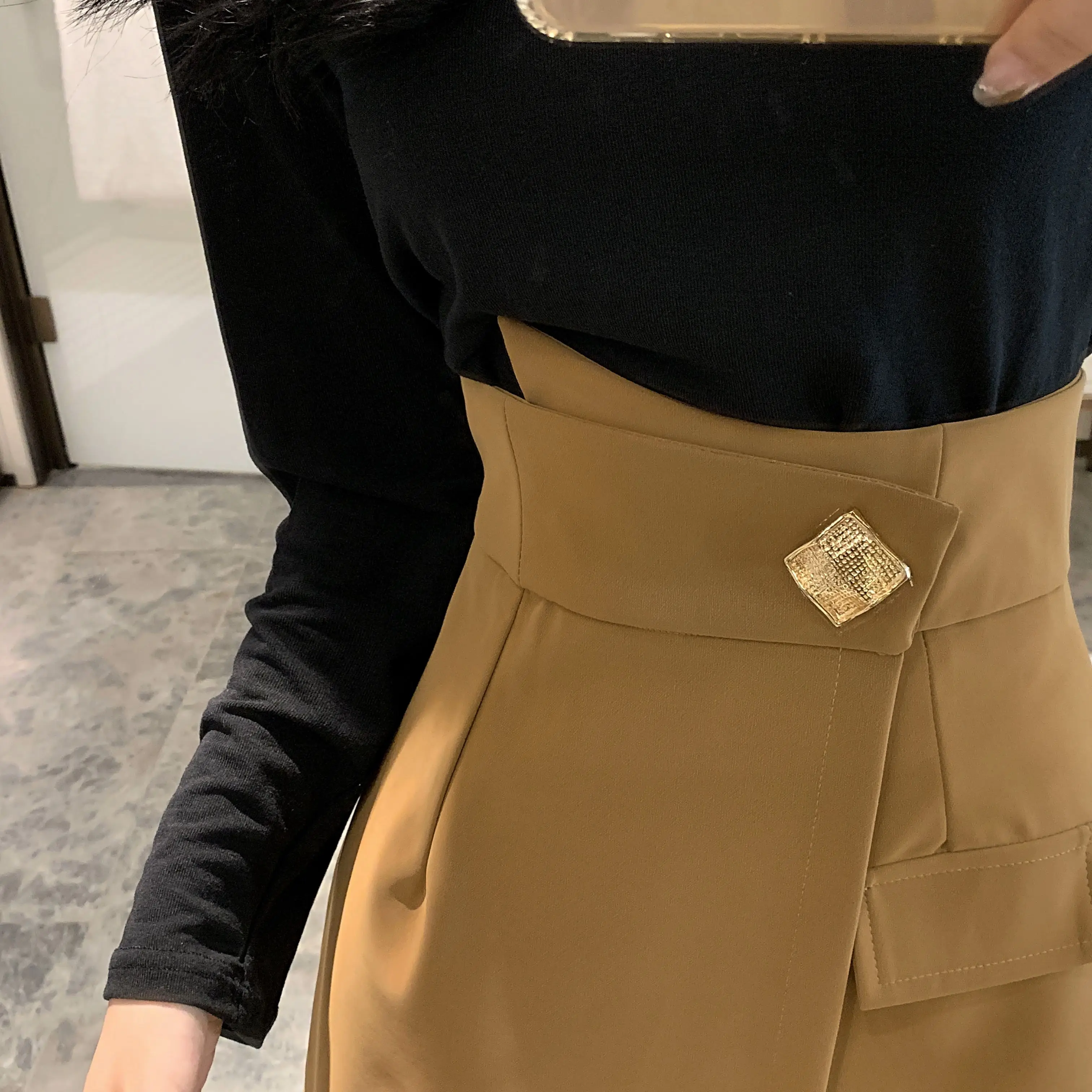 Skirts Shorts Women   Irregular Zipper High Waist Shorts Fashion Sexy Short Midi Shorts Ladies Wide Leg Trousers Girls