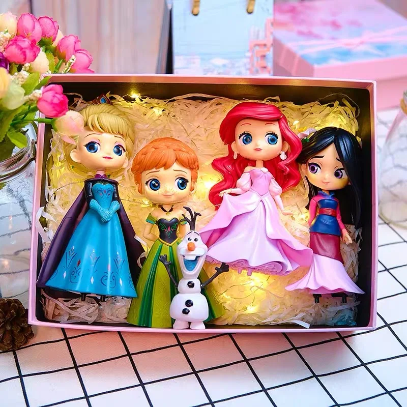 Elsa Anna Q Posket | Princess Doll | Figure Toys | Cake Topper 